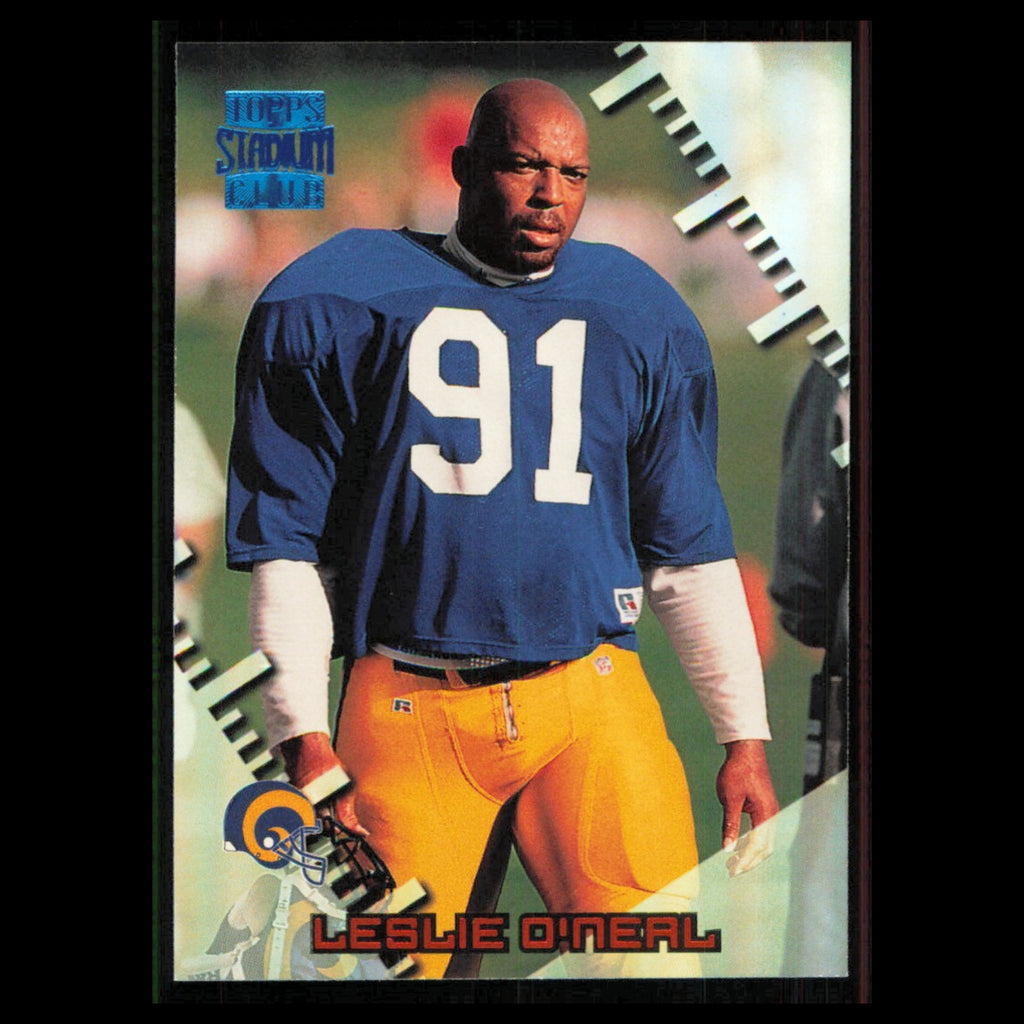 Leslie ONeal #317 1996 Topps Stadium Club St. Louis Rams Football Card NFL NM
