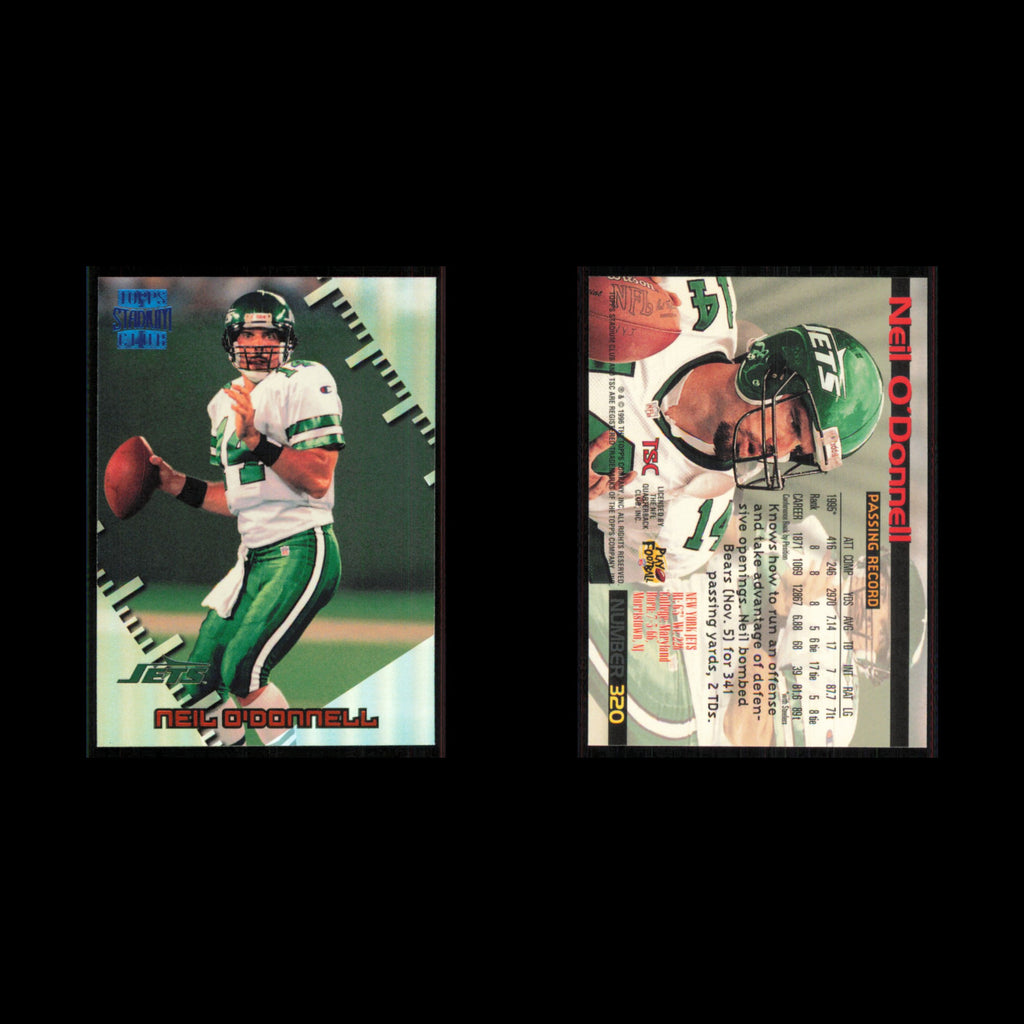 Neil ODonnell #320 1996 Topps Stadium Club New York Jets Football Card NFL NM