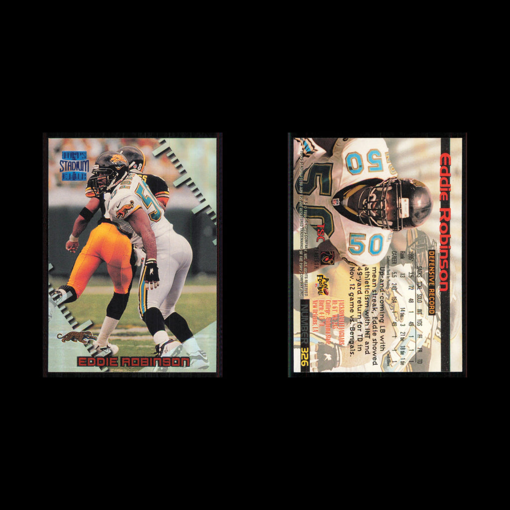 Eddie Robinson #326 1996 Topps Stadium Club Jacksonville Jaguars Football Card
