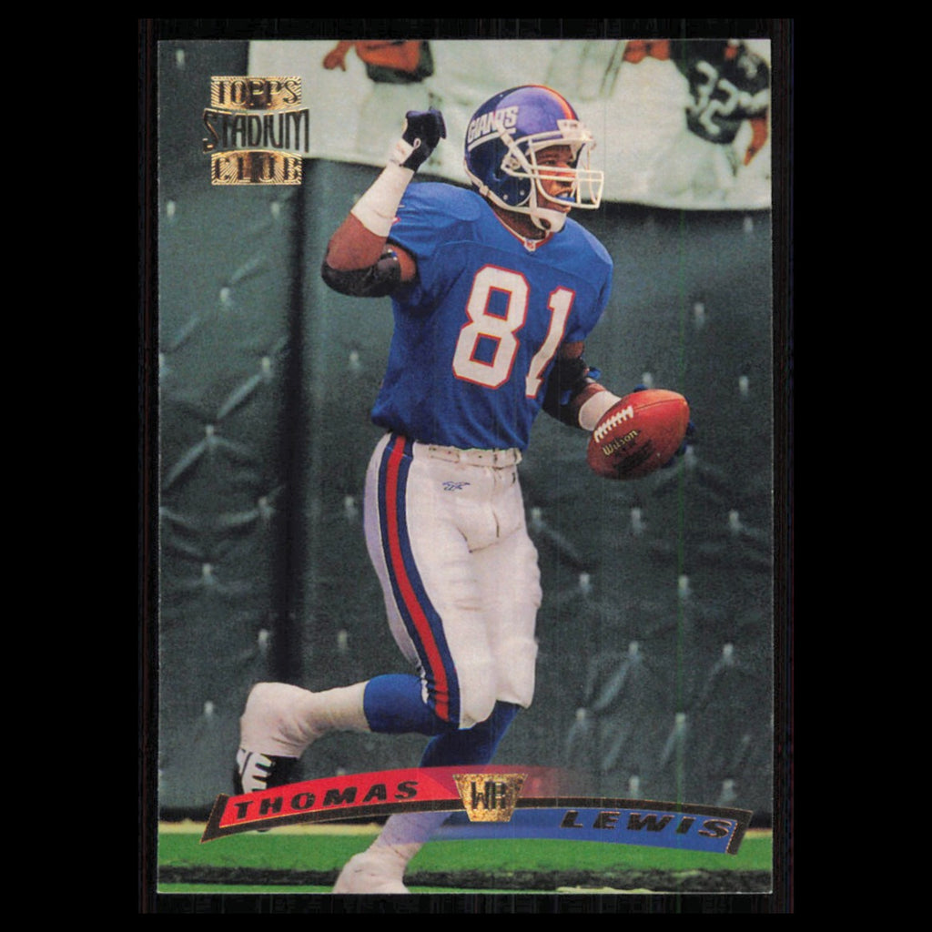 Thomas Lewis #238 1996 Topps Stadium Club New York Giants Football Card NFL NM