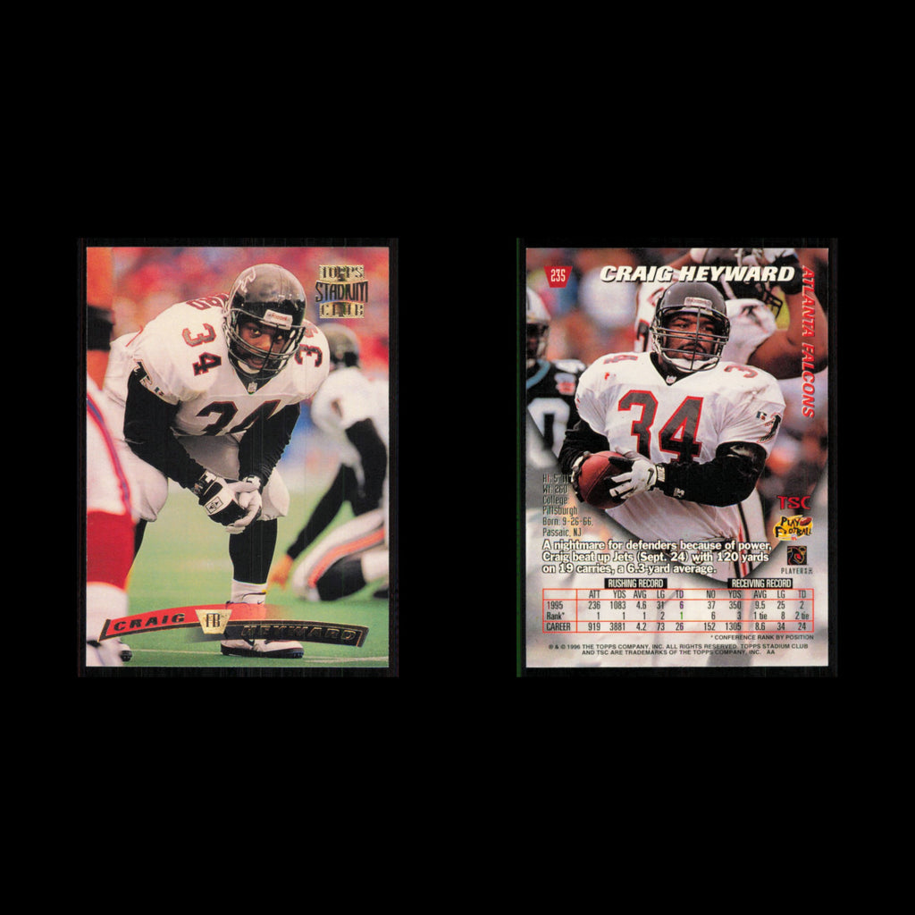 Craig Heyward #235 1996 Topps Stadium Club Atlanta Falcons Football Card NFL NM