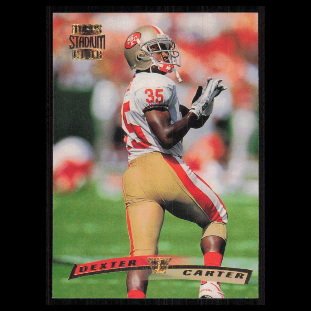 Dexter Carter #274 1996 Topps Stadium Club San Francisco 49ers Football Card NFL