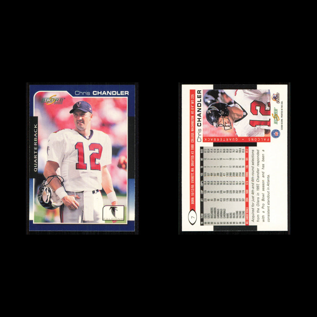 Chris Chandler #7 2000 Score Atlanta Falcons Football Card NFL NM