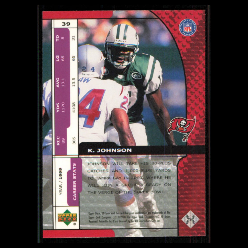 Kevin Johnson #39 2000 UD Ionix Cleveland Browns Football Card NFL NM
