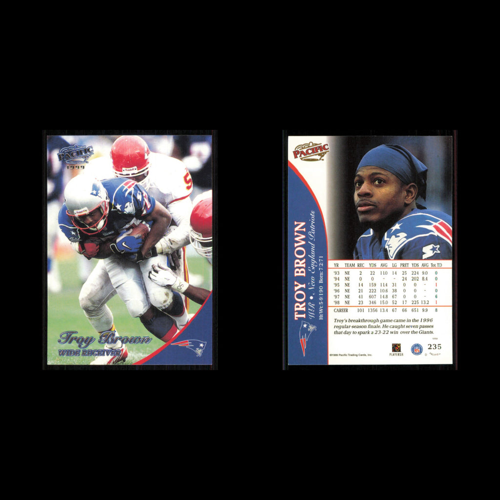 Troy Brown #235 1999 Pacific New England Patriots Football Card NFL NM