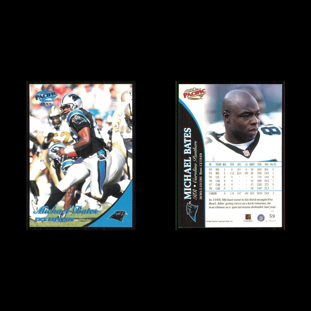 Michael Bates #59 1999 Pacific Carolina Panthers Football Card NFL NM