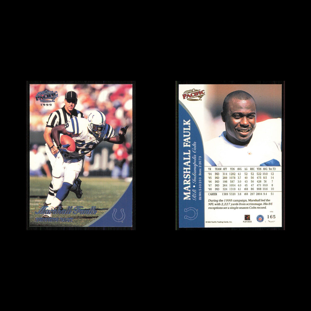 Marshall Faulk #165 1999 Pacific Indianapolis Colts Football Card NFL NM