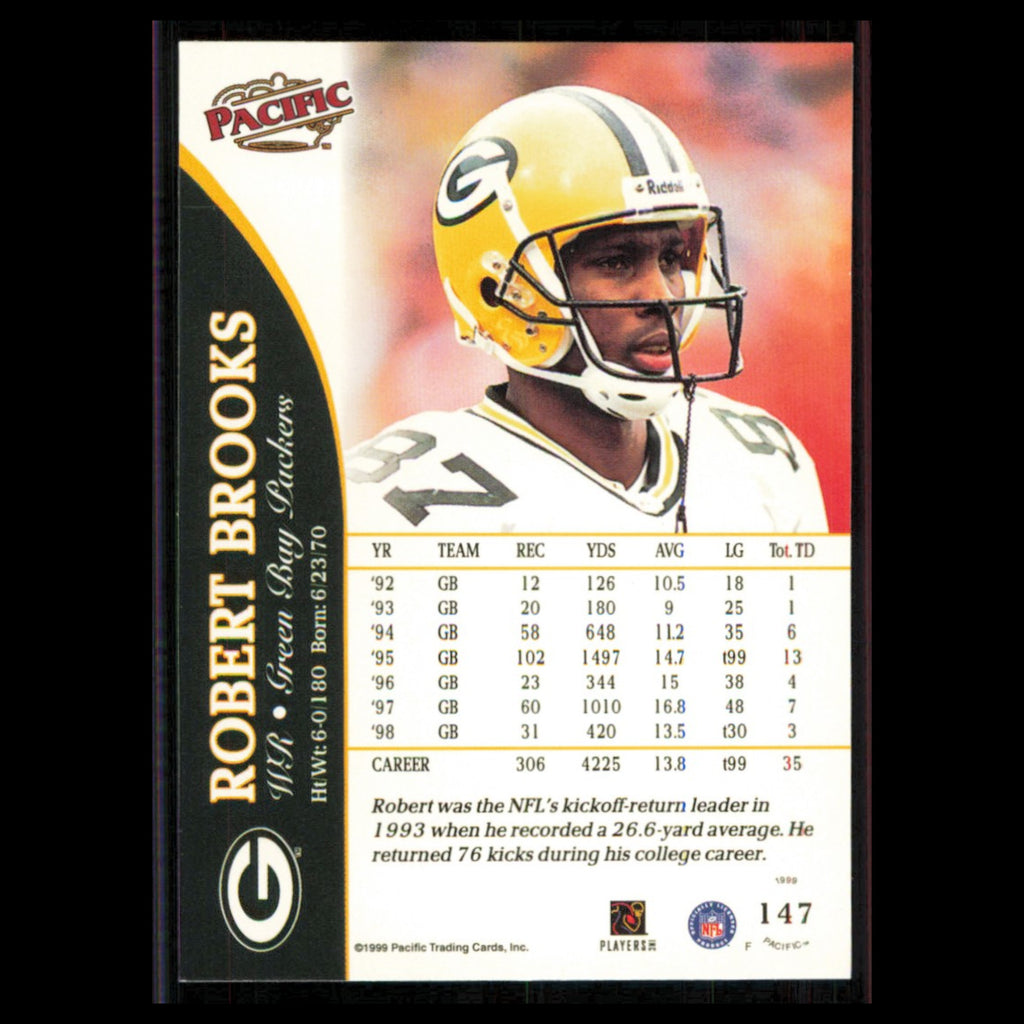Robert Brooks #147 1999 Pacific Green Bay Packers Football Card NFL NM