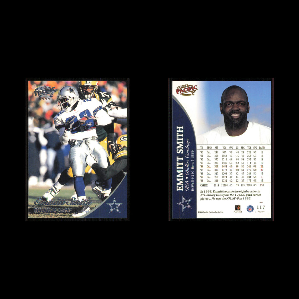 Emmitt Smith #117 1999 Pacific Dallas Cowboys Football Card NFL NM
