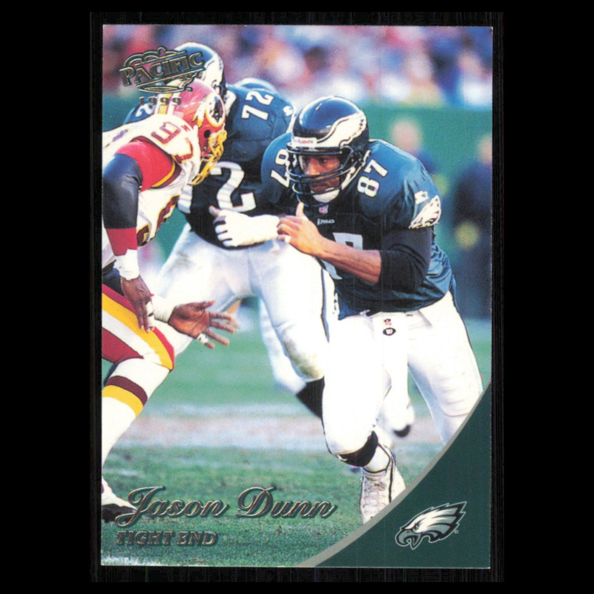 Jason Dunn #306 1999 Pacific Philadelphia Eagles Football Card NFL NM