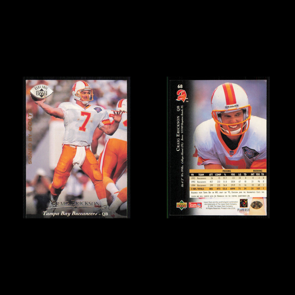 Craig Erickson #68 1995 Upper Deck Electric Indianapolis Colts Football Card NFL