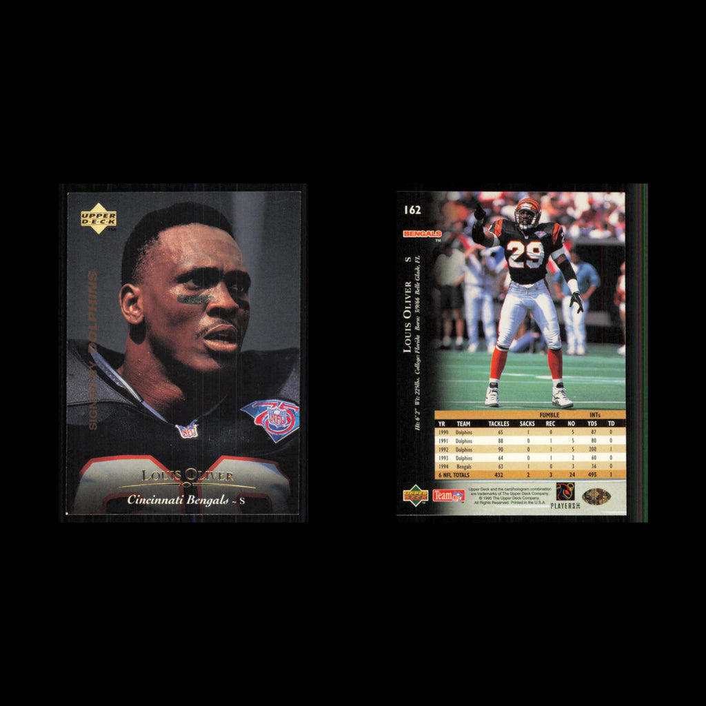 Louis Oliver #162 1995 Upper Deck Miami Dolphins Football Card NFL NM