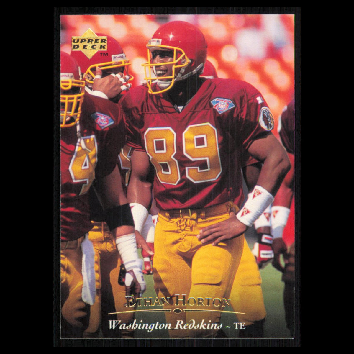 Ethan Horton #63 1995 Upper Deck Washington Redskins Football Card NFL NM