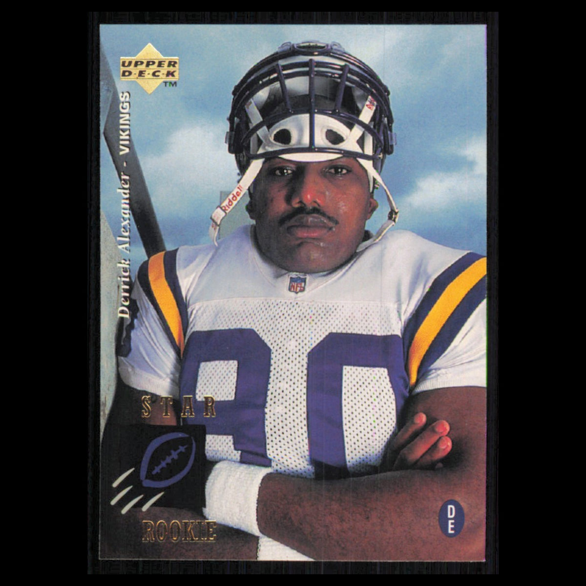 Derrick Alexander Rookie #11 1995 Upper Deck Minnesota Vikings Football Card NFL
