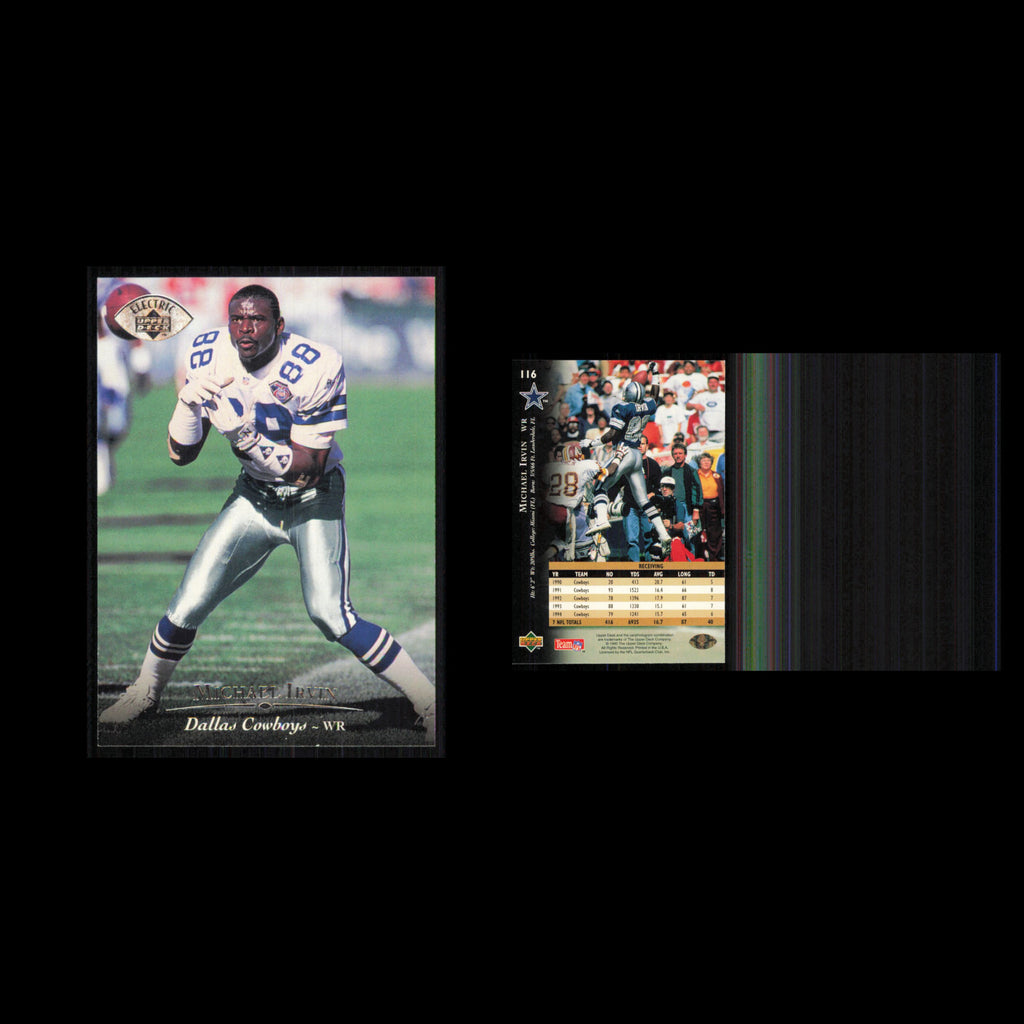 Michael Irvin #116 1995 Upper Deck Electric Dallas Cowboys Football Card NFL NM