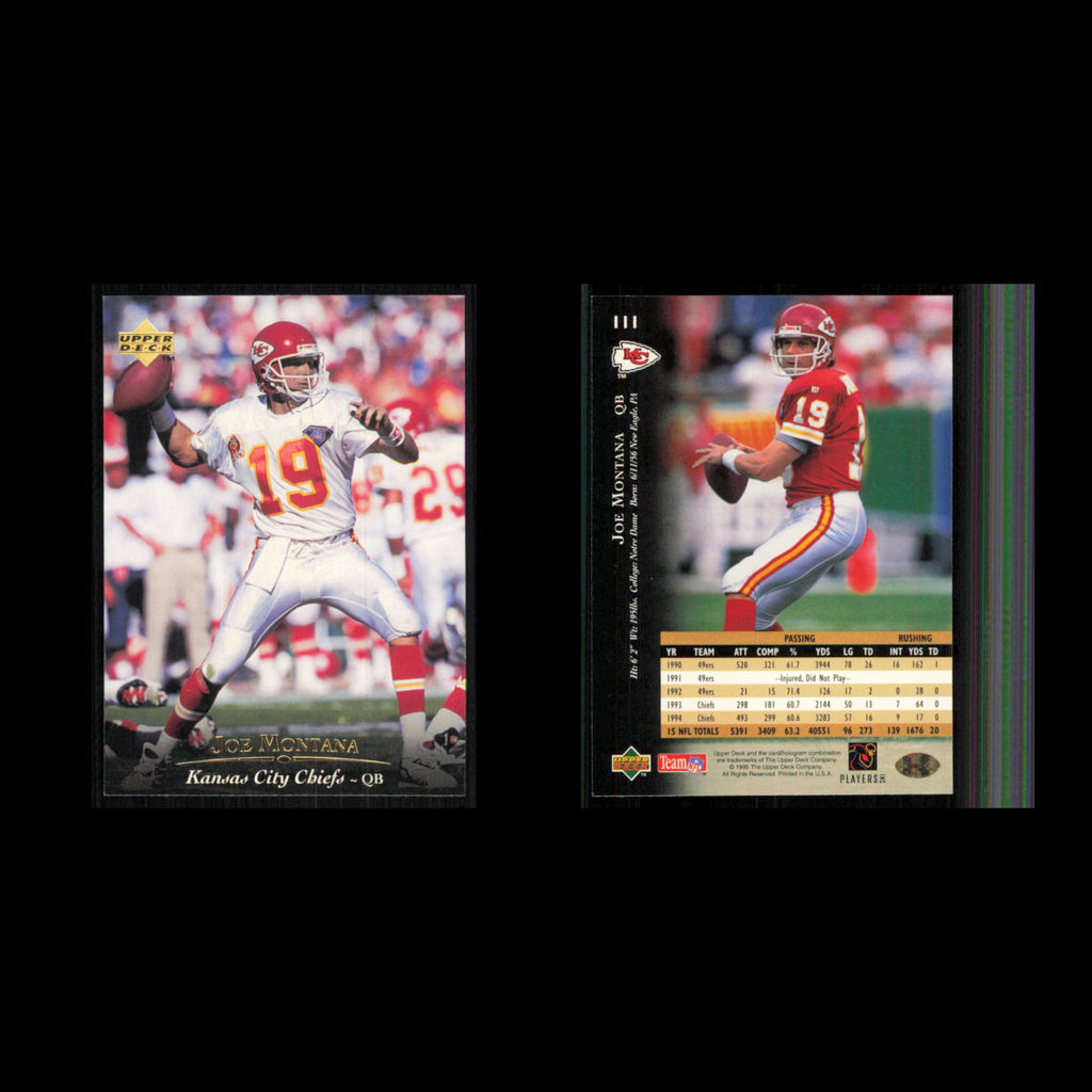 Joe Montana #111 1995 Upper Deck San Francisco 49ers Football Card NFL NM
