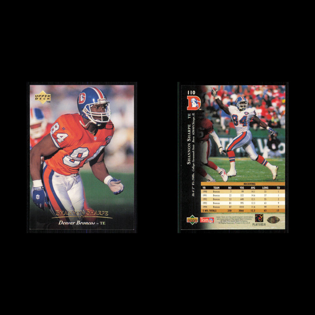 Shannon Sharpe #110 1995 Upper Deck Denver Broncos Football Card NFL NM