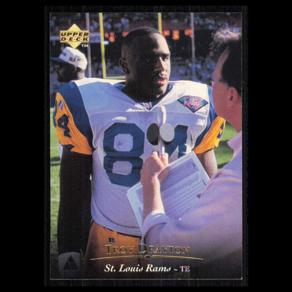 Troy Drayton #99 1995 Upper Deck Los Angeles Rams Football Card NFL NM