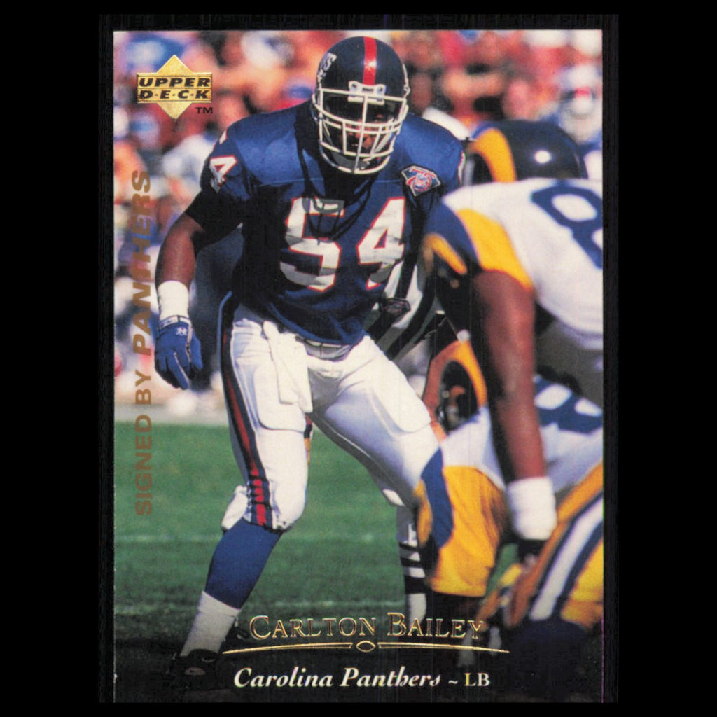 Carlton Bailey #294 1995 Upper Deck Carolina Panthers Football Card NFL NM