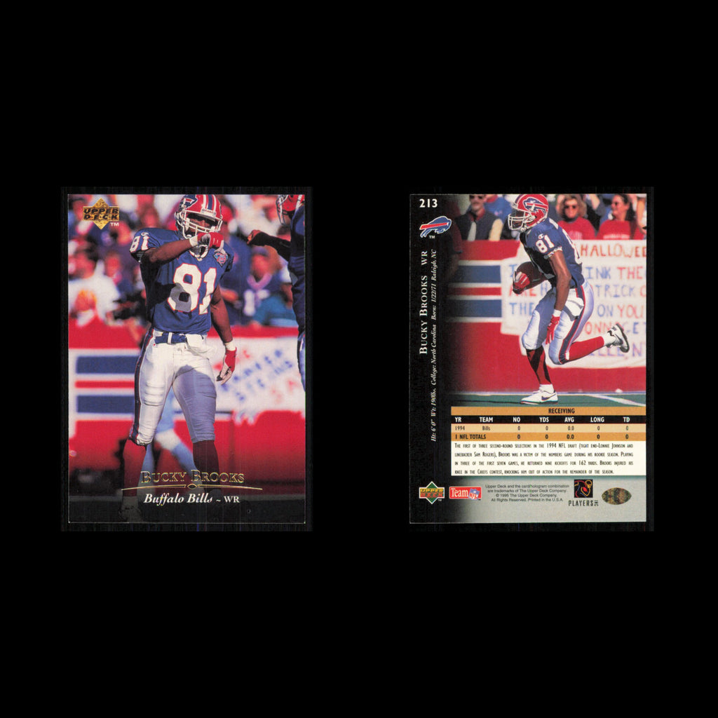 Bucky Brooks #213 1995 Upper Deck Buffalo Bills Football Card NFL NM