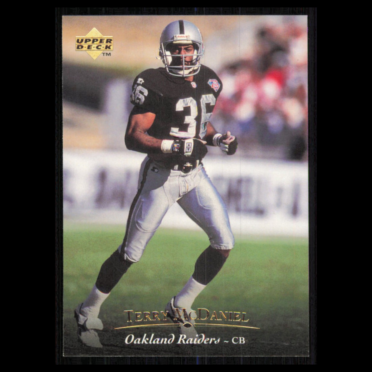 Terry McDaniel #196 1995 Upper Deck Electric Oakland Raiders Football Card NFL