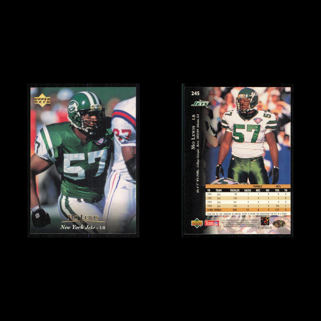 Mo Lewis #245 1995 Upper Deck New York Jets Football Card NFL NM