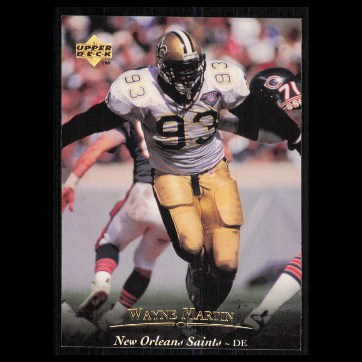Wayne Martin #237 1995 Upper Deck New Orleans Saints Football Card NFL NM