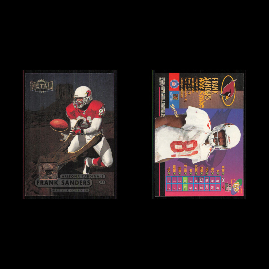 Frank Sanders #159 1998 Metal Universe Arizona Cardinals Football Card NFL NM
