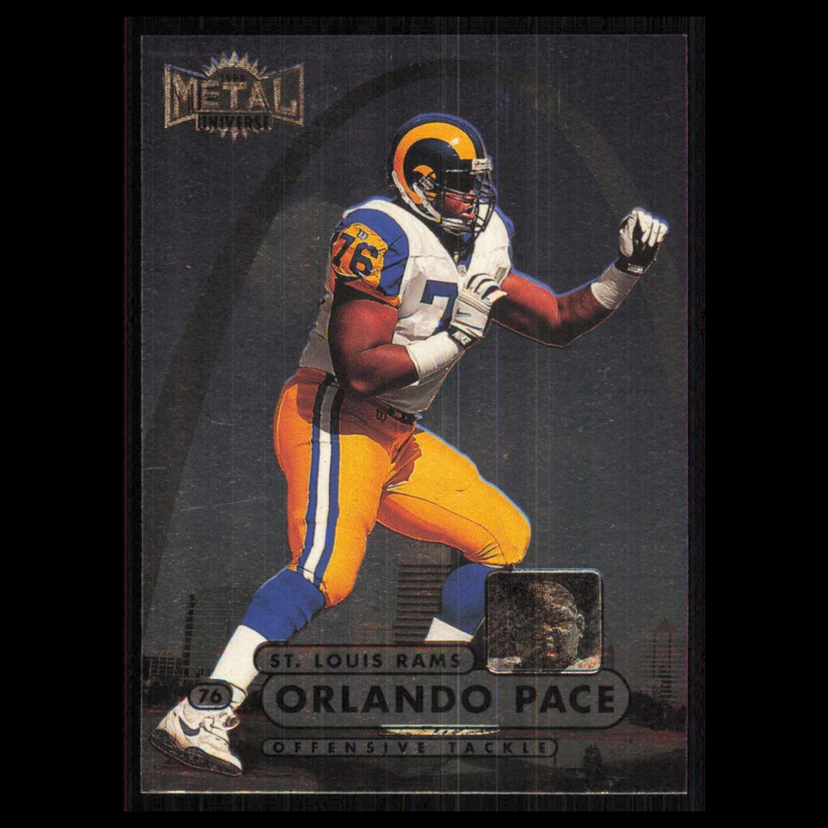 Orlando Pace #157 1998 Metal Universe St. Louis Rams Football Card NFL NM