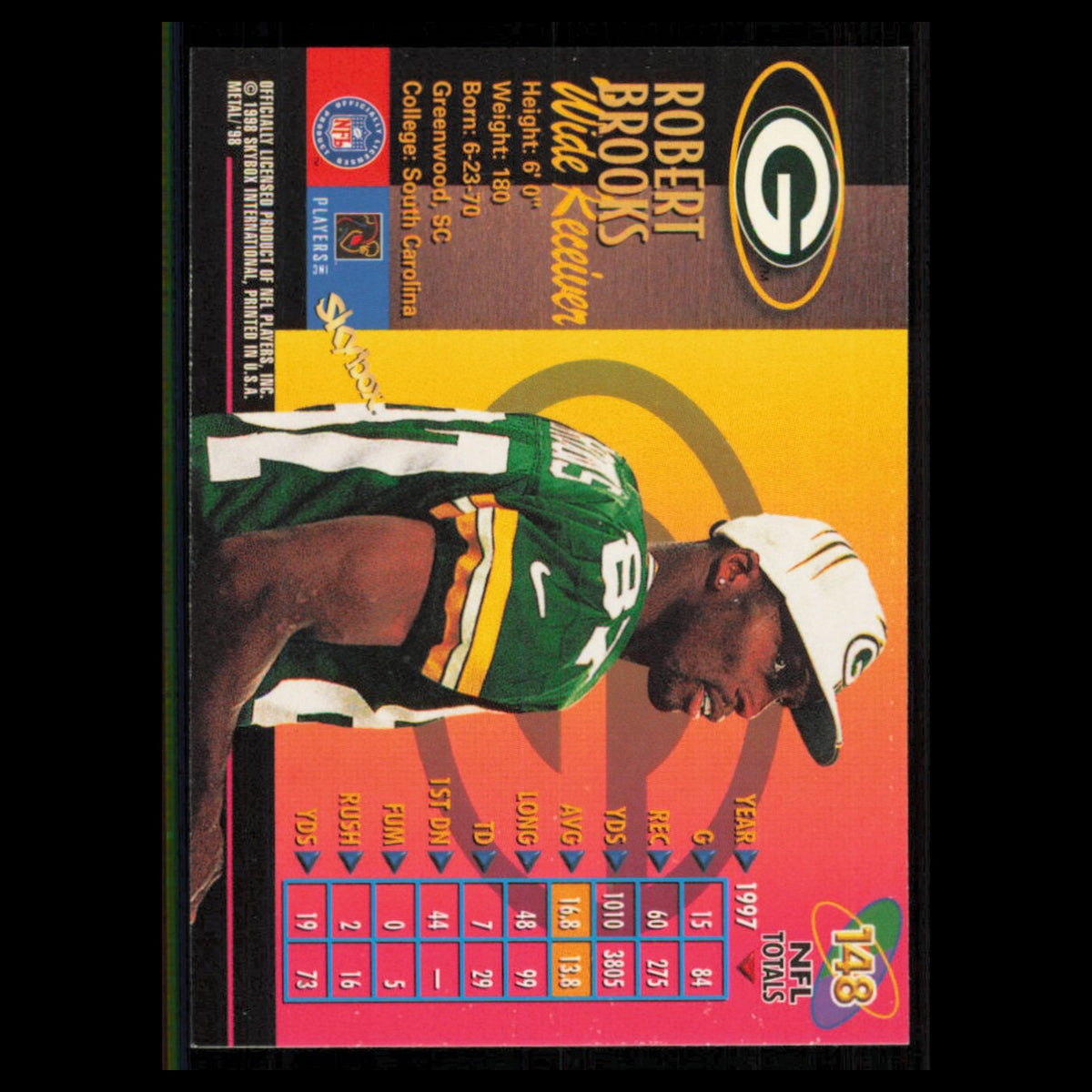 Robert Brooks #148 1998 Metal Universe Green Bay Packers Football Card NFL NM