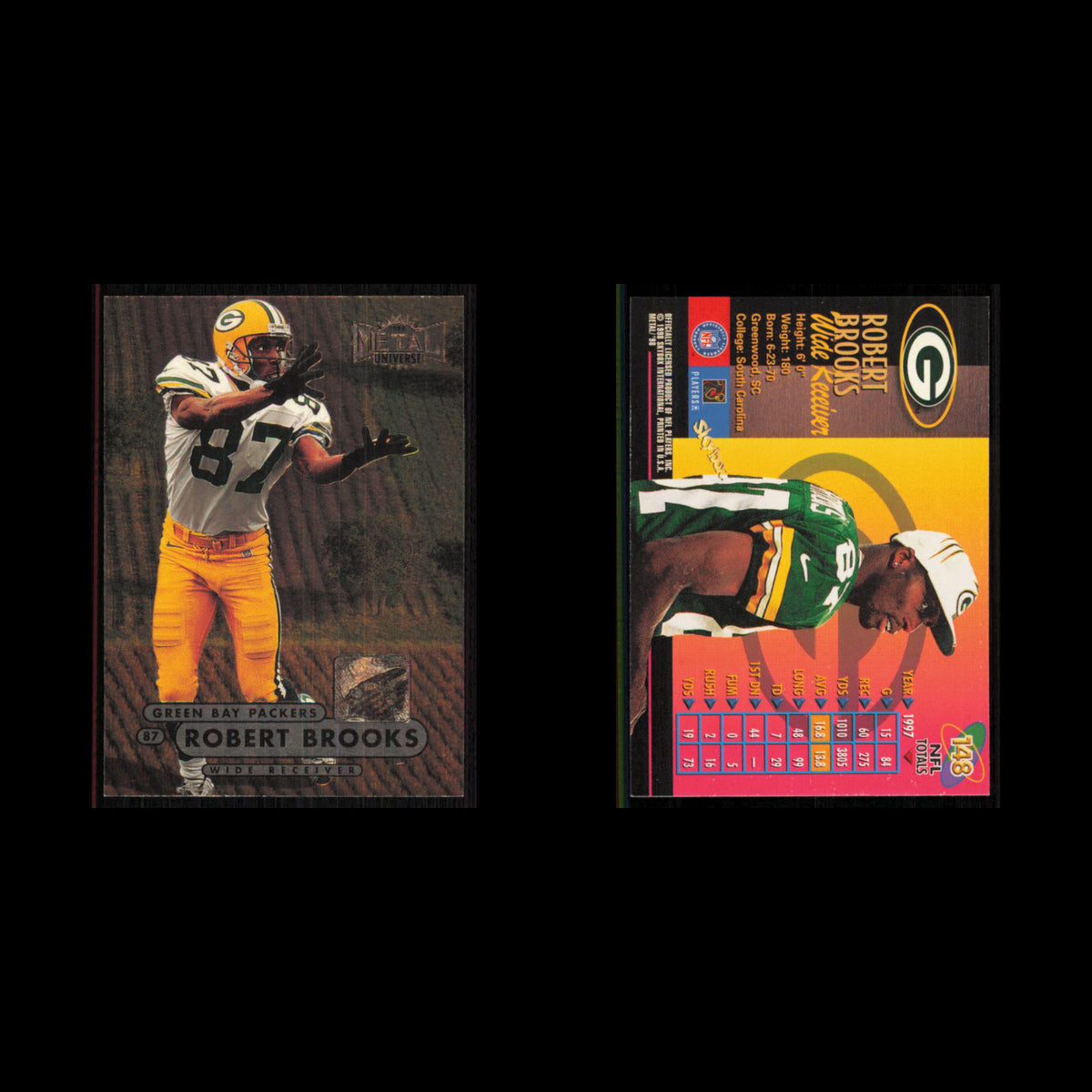 Robert Brooks #148 1998 Metal Universe Green Bay Packers Football Card NFL NM