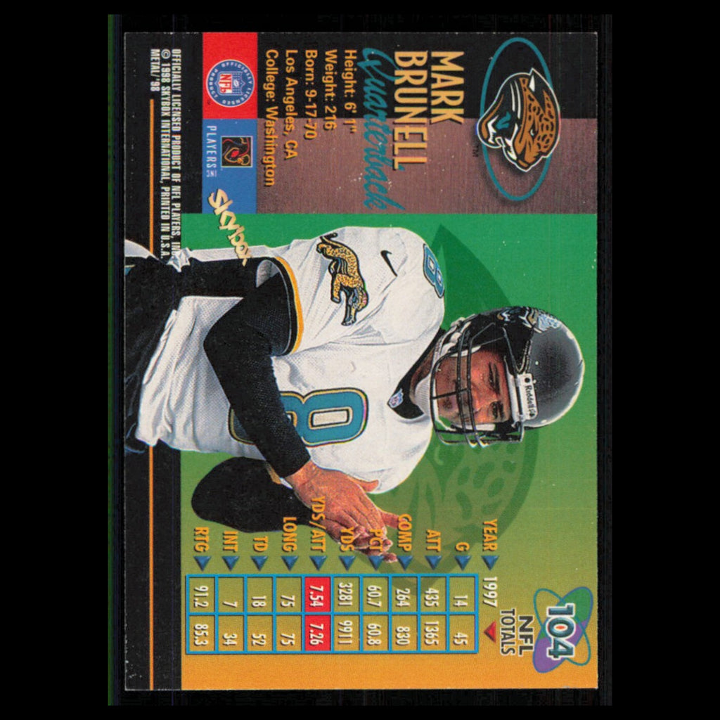 Mark Brunell #104 1998 Metal Universe Jacksonville Jaguars Football Card NFL NM