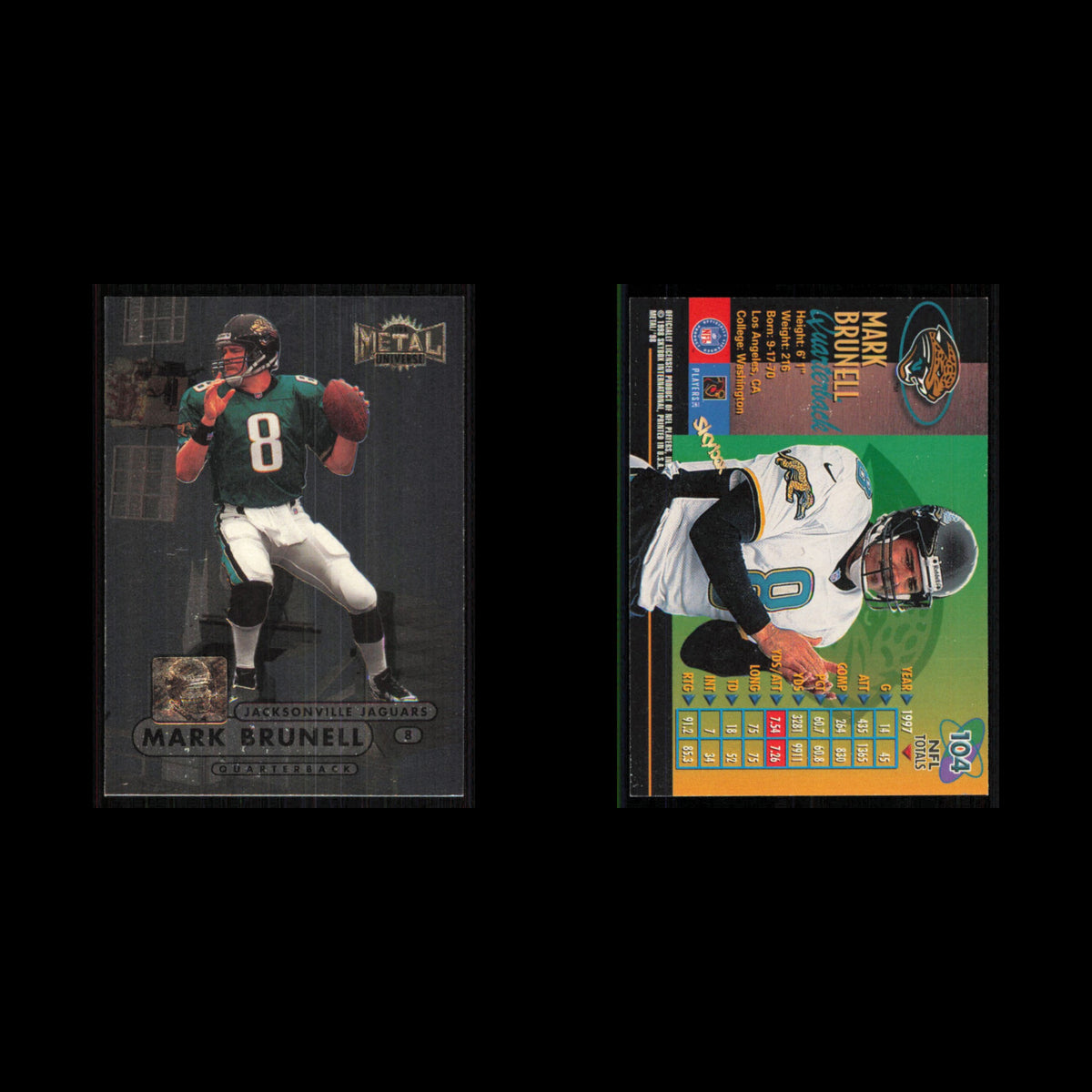 Mark Brunell #104 1998 Metal Universe Jacksonville Jaguars Football Card NFL NM
