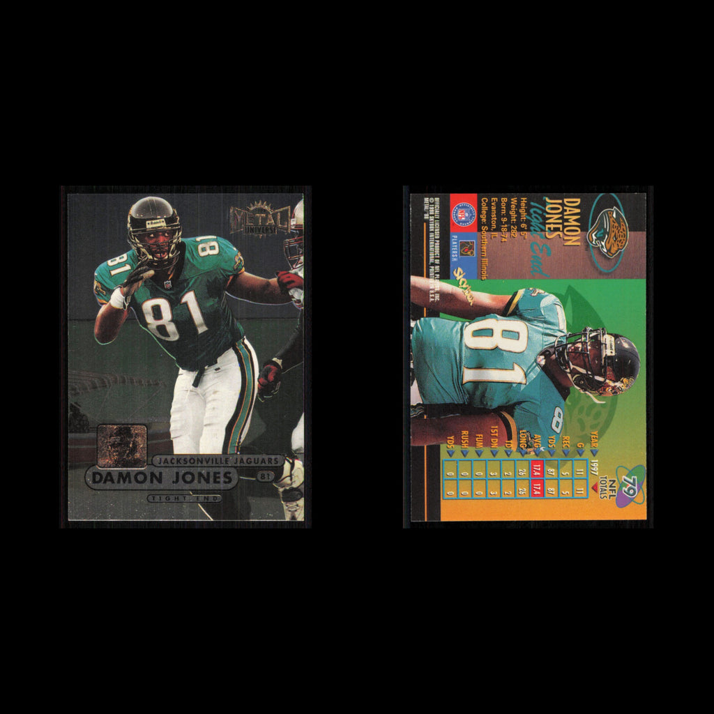 Damon Jones #79 1998 Metal Universe Jacksonville Jaguars Football Card NFL NM