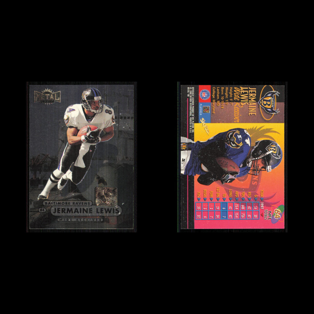 Jermaine Lewis #64 1998 Metal Universe Baltimore Ravens Football Card NFL NM