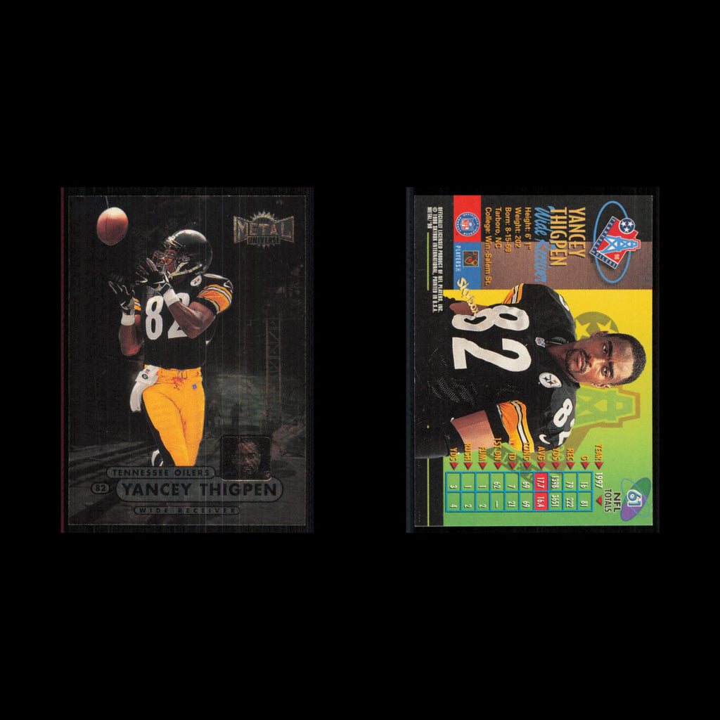 Yancey Thigpen #98 1998 Metal Universe Pittsburgh Steelers Football Card NFL NM