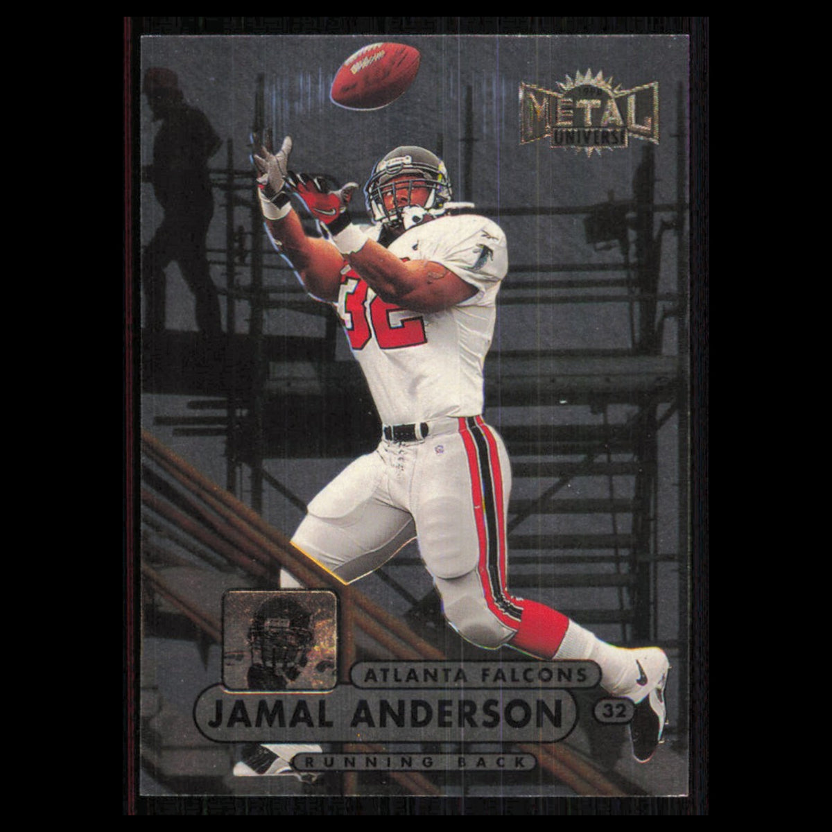 Jamal Anderson #24 1998 Metal Universe Atlanta Falcons Football Card NFL NM