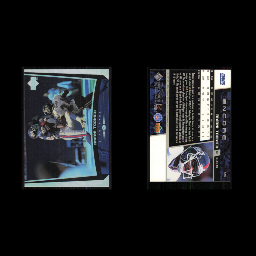 Amani Toomer #103 1998 Upper Deck Encore New York Giants Football Card NFL NM