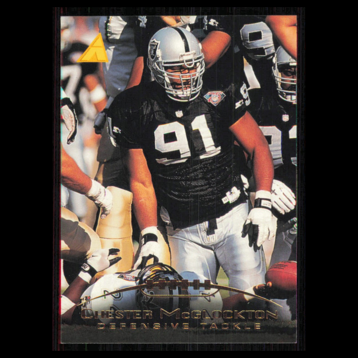 Chester McGlockton #111 1995 Pinnacle Oakland Raiders Football Card NFL NM
