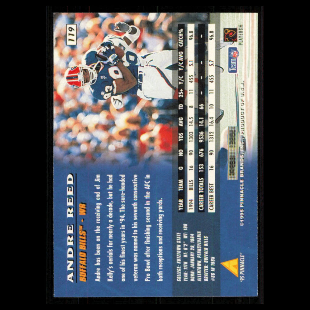 Andre Reed #119 1995 Pinnacle Buffalo Bills Football Card NFL NM