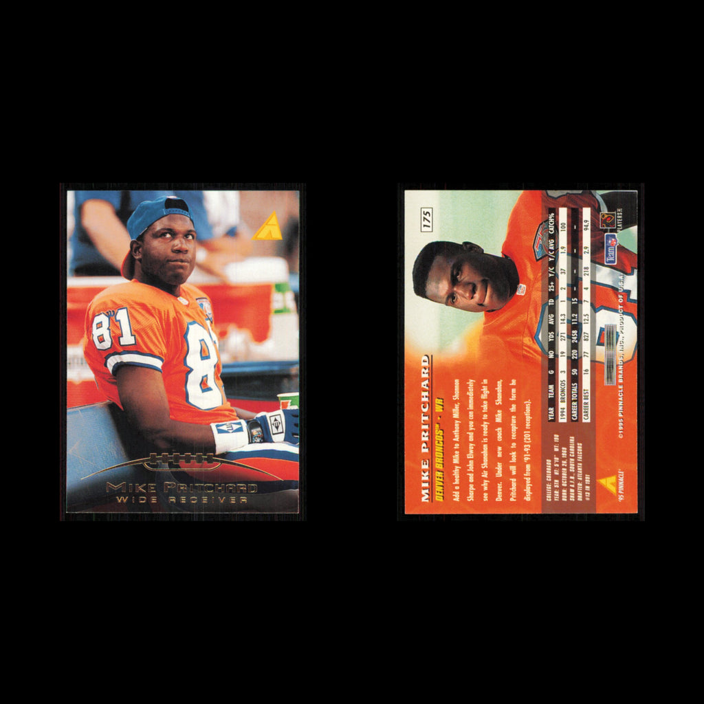 Mike Pritchard #175 1995 Pinnacle Denver Broncos Football Card NFL NM