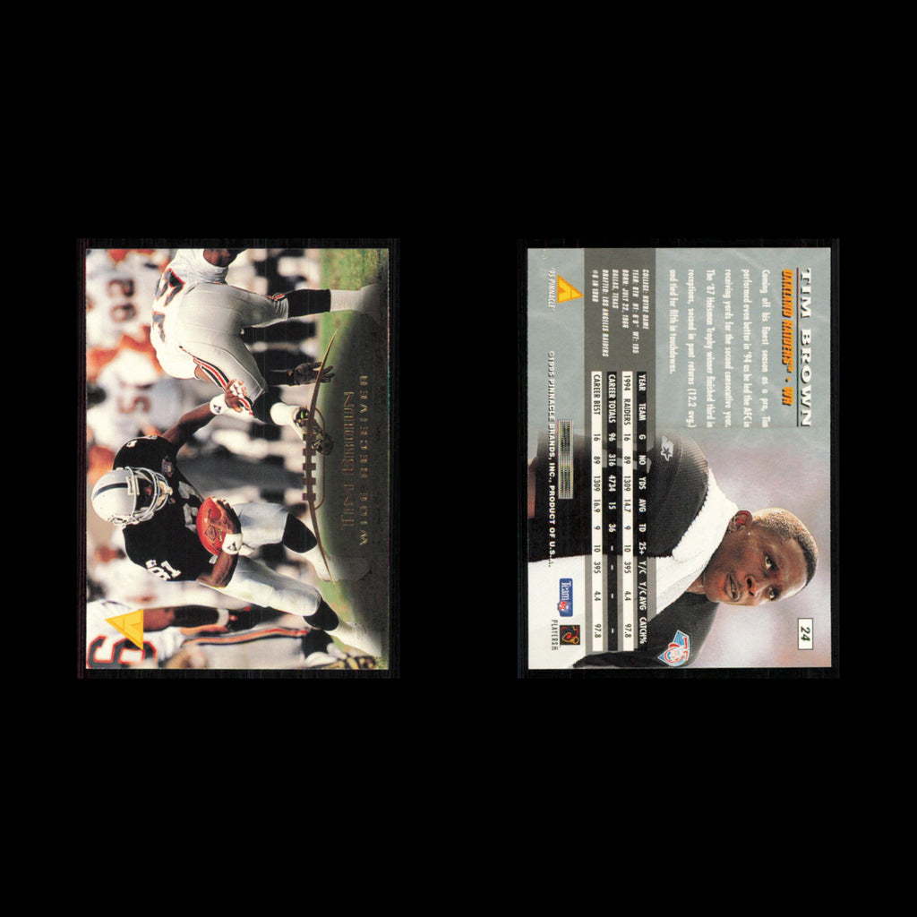 Tim Brown #24 1995 Pinnacle Oakland Raiders Football Card NFL NM