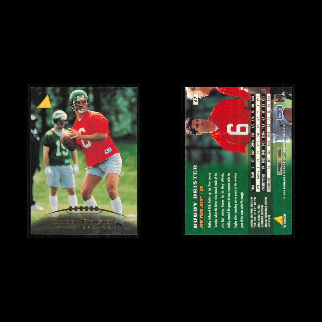 Bubby Brister #67 1995 Pinnacle New York Jets Football Card NFL NM