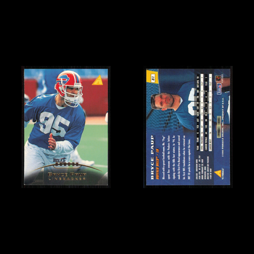 Bryce Paup #81 1995 Pinnacle Buffalo Bills Football Card NFL NM
