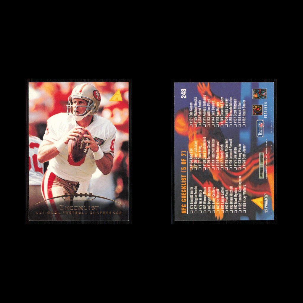 Steve Young #248 1995 Pinnacle Checklist Football Card NFL NM