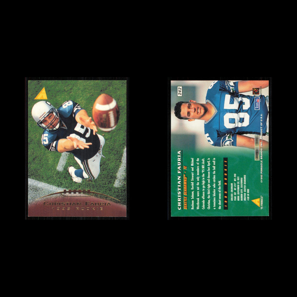Christian Fauria Rookie #242 1995 Pinnacle Seattle Seahawks Football Card NFL NM