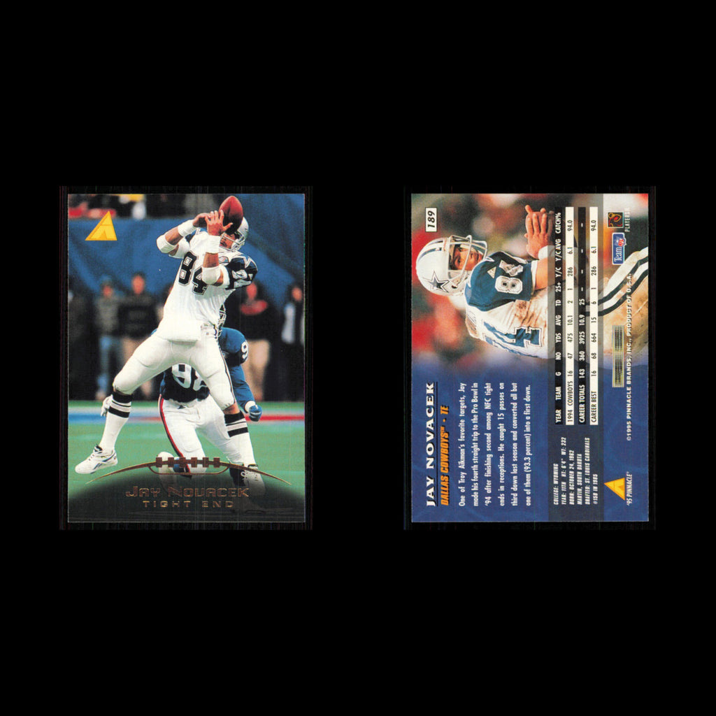 Jay Novacek #189 1995 Pinnacle Dallas Cowboys Football Card NFL NM