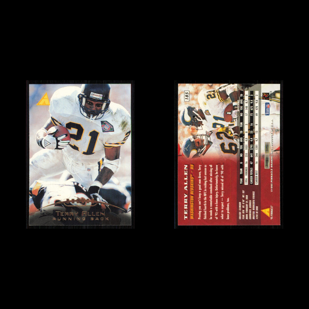 Terry Allen #185 1995 Pinnacle Washington Redskins Football Card NFL NM