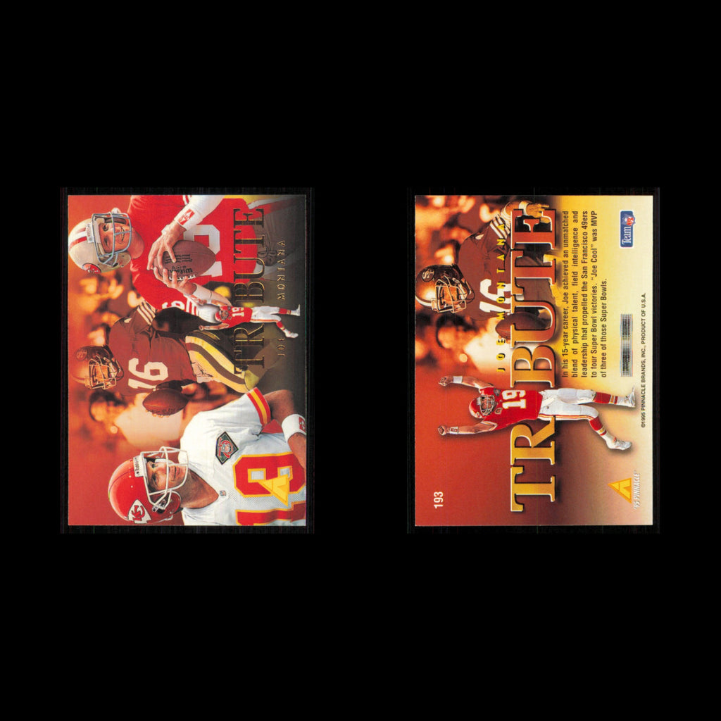 Joe Montana #193 1995 Pinnacle Kansas City Chiefs Football Card NFL NM