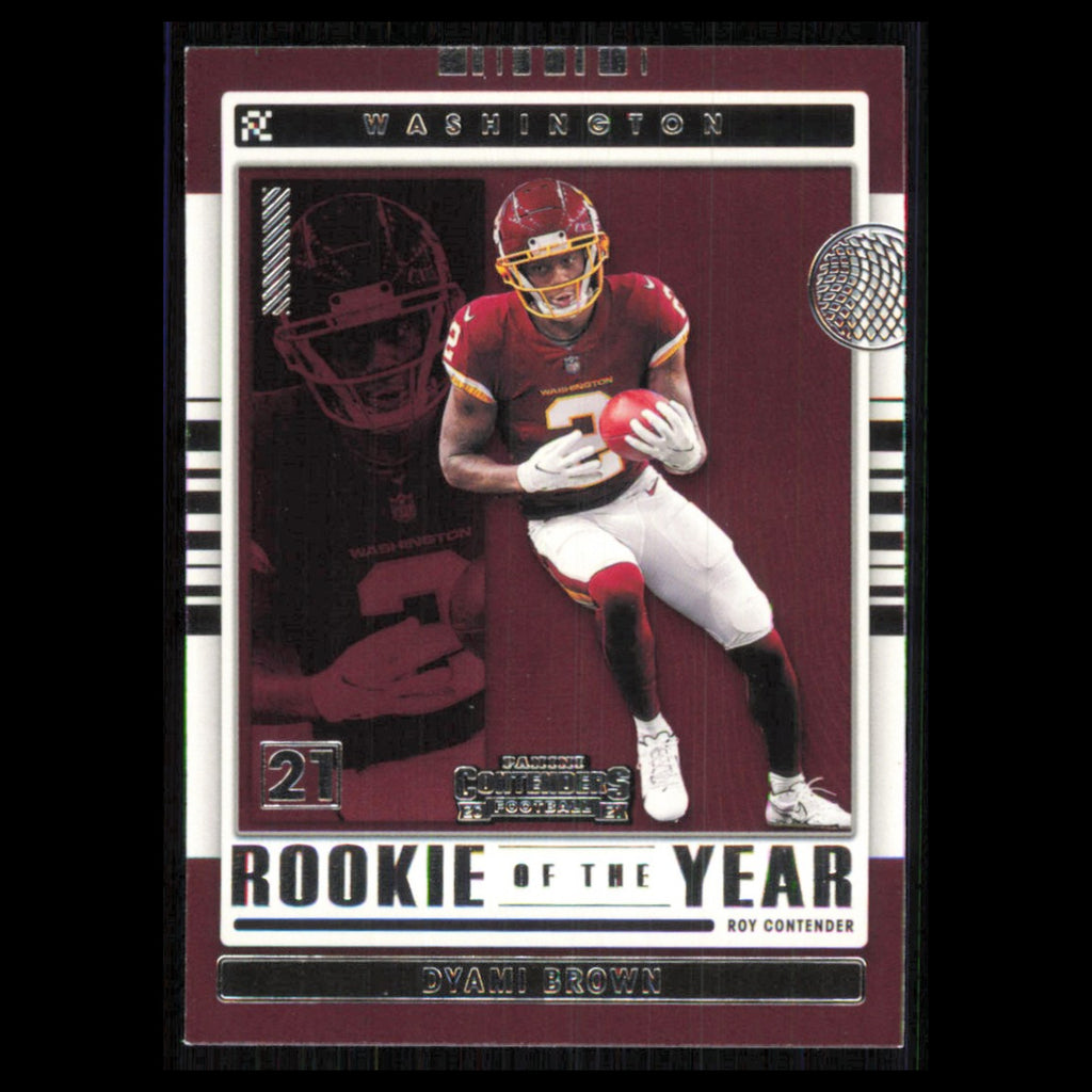 Dyami Brown #ROY-DBRO 2021 Panini Contenders Rookie of the Year Football Card NM